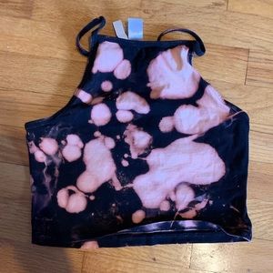 Bleach-Dyed halter top